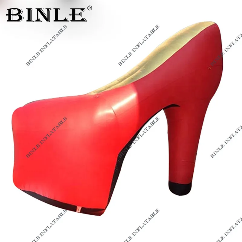 

Promotional Custom red sexy Inflatable high heeled shoes Model giant inflatable shoes replica for advertising