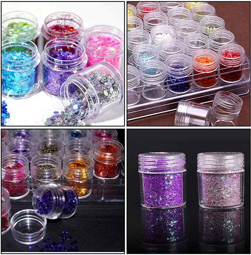 12 Bottles 5D Diamond Painting Accessories Tools Storage Box Bottles Diamond Painting Tools Crystal Bead Storage jar