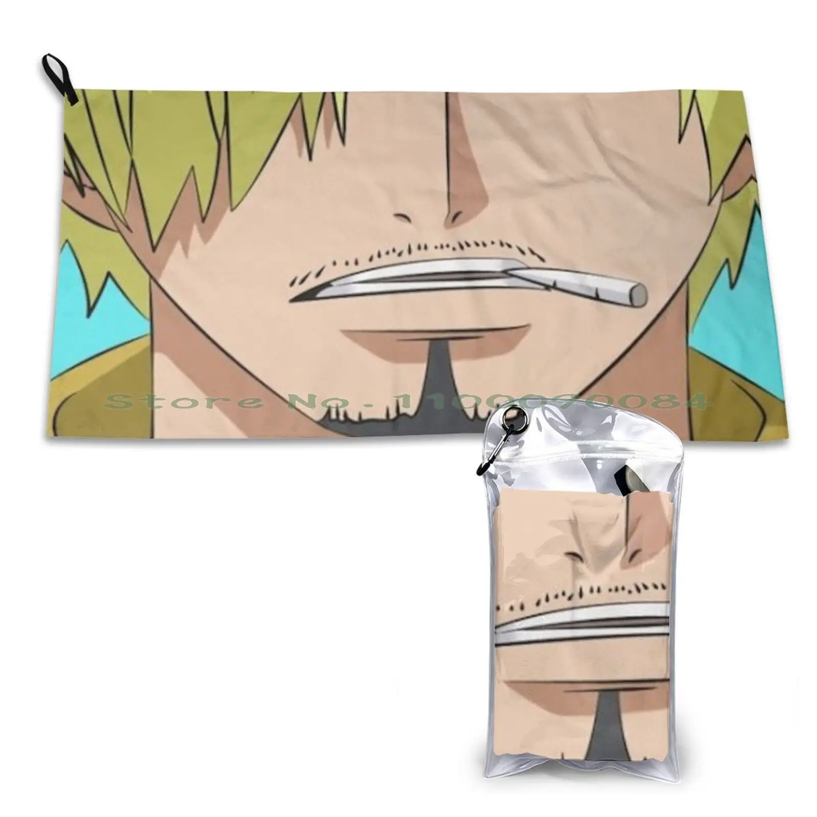 - Sanji Mask Quick Dry Towel Gym Sports Bath Portable Manga Sanji Shonen Soft Sweat-Absorbent Fast Drying Pocket Comfortable