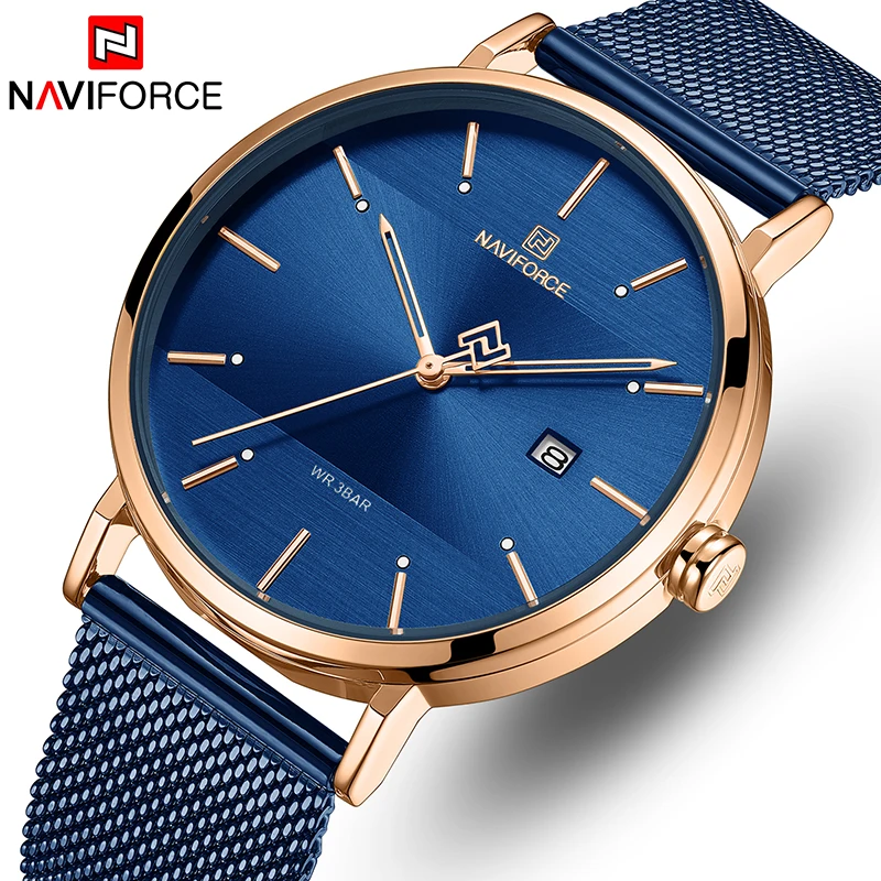 

NAVIFORCE 3008 Top Class Men's Simple Quartz Wristwatches Stainless Waterproof Fashionable Business Leisure Quartz Watch for Men