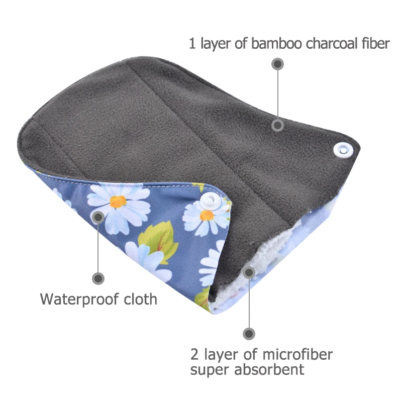 Gaskets Female Hygiene Reusable Menstrual Pads for Monthly Sanitary Pads for Women Use in Period Washable Sanitary Towels Health