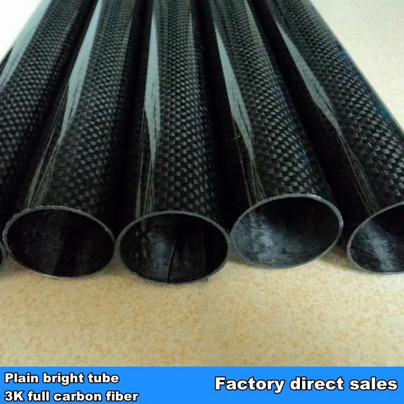 Wrapped Carbon Fiber Tube 3K Plain bright  surface OD7mm9mm11mm13mm15mm17mm19mm21mm23mm24mm27mm29mm30mm32mm50 Length 1000mm