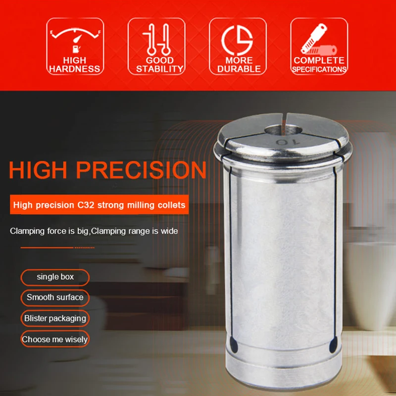 UCHEER 1pc CNC Lathe Accessories C32 Strong Milling Collets Chuck Cutting Tools for Machining Powerful Cutter Toolholders High
