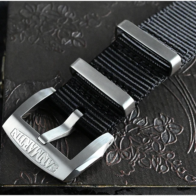 San Martin Mens Automatic Watches Men Pilot Watch Mechanical Wristwatch 200M Waterproof C3 Luminous Sapphire Nylon Strap NH35