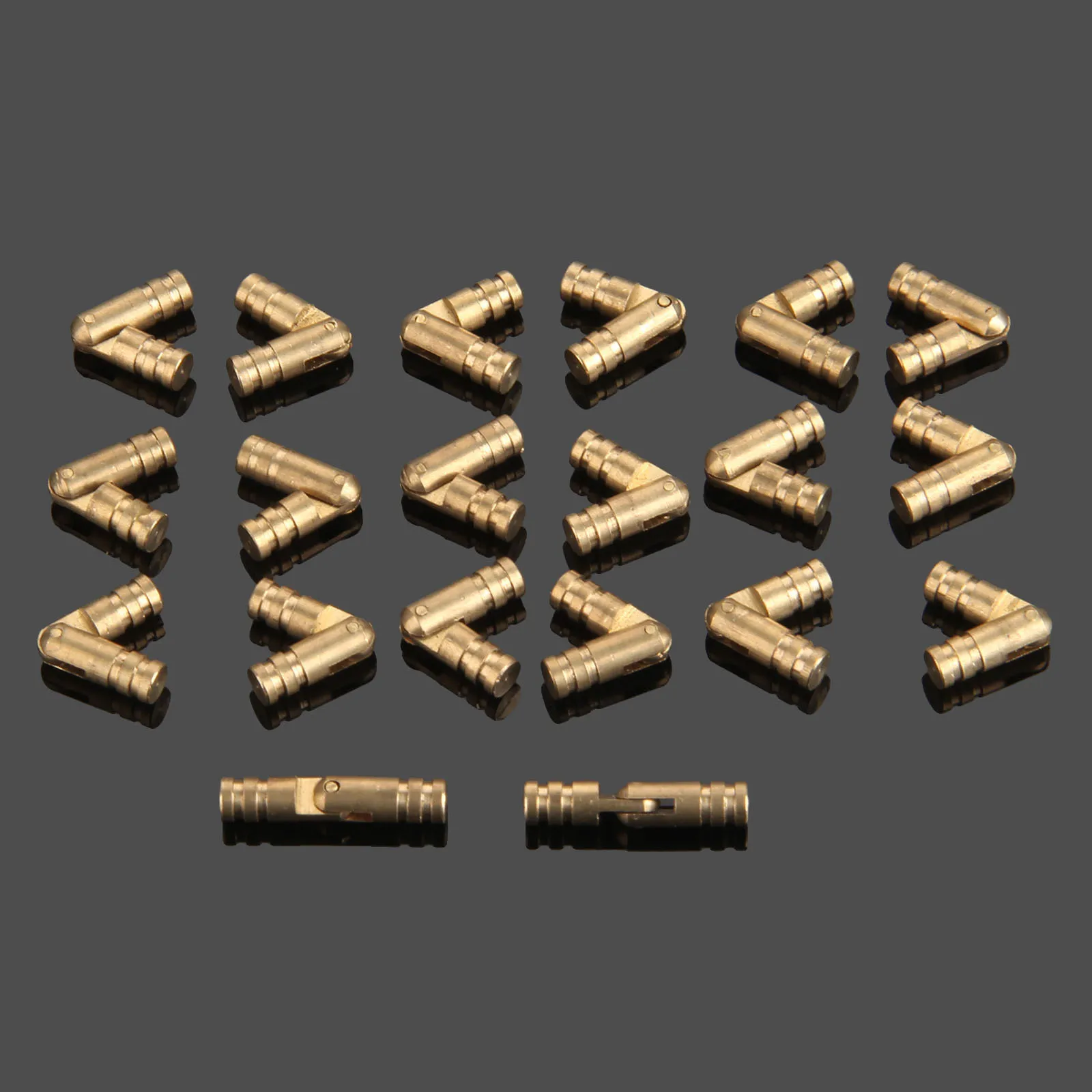 20pcs Copper Barrel Hinges Cylindrical Cabinet Jewelry Box Hidden Invisible Concealed Hinge Furniture Hardware