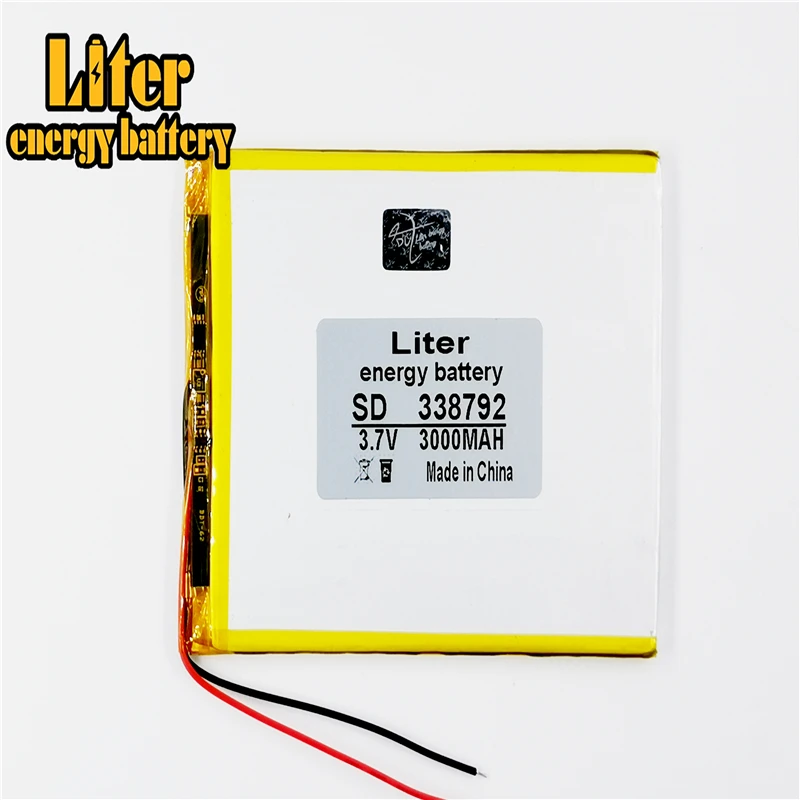 ที่ดีที่สุดแบตเตอรี่ยี่ห้อขนาด 338792 3.7V 3000mah แบตเตอรี่ลิเธียมโพลิเมอร์ป้องกันสำหรับ Power Bank Digi