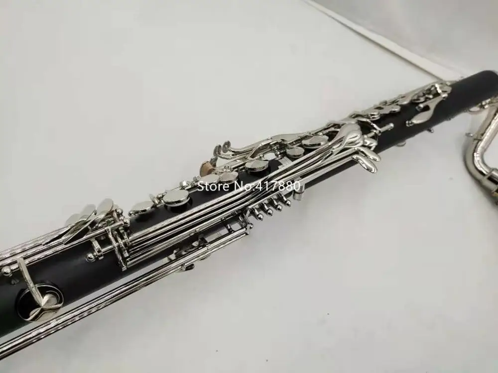 New Arrival  MARGEWATE Low C Clarinet Silver Plated Keys Bass Clarinet Professional Musical Instrument With Mouthpiece  Case