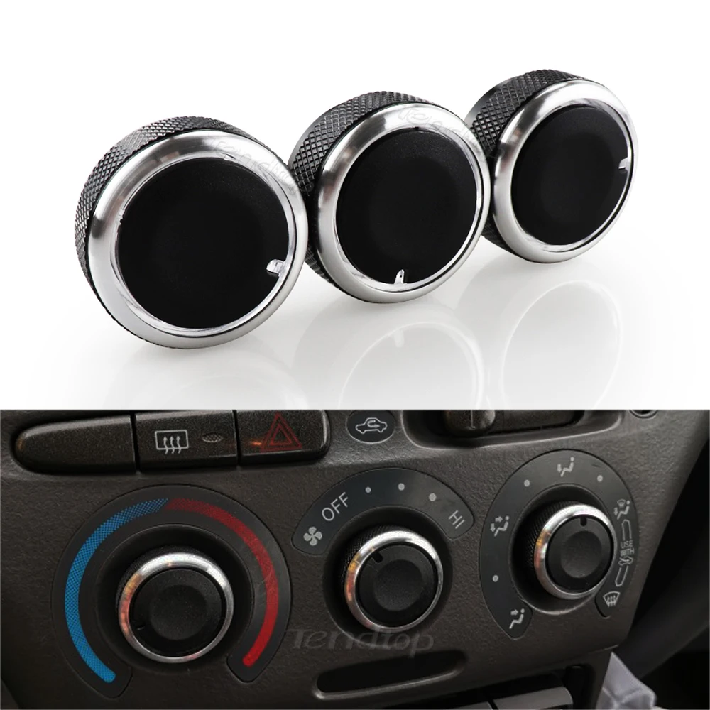 3Pcs For Toyota YARIS VIOS VITZ Vela ECHO XP10 SCION XB Celica Air Conditioning Button Heat Control Switch Knob AC Knob