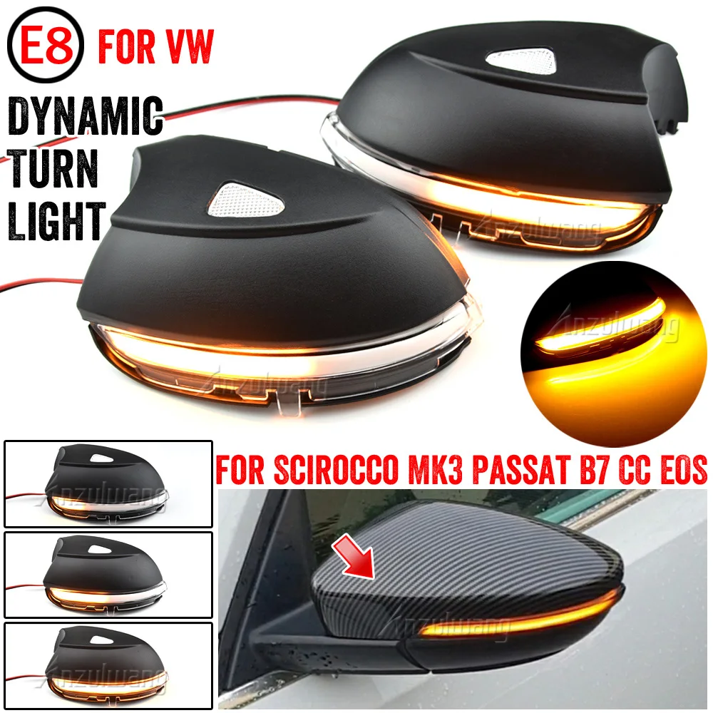 

For VW Scirocco MK3 Passat B7 CC EOS Beetle Dynamic Mirror Indicator Blinker Side Mirror LED Turn Signal Light Sequential Light