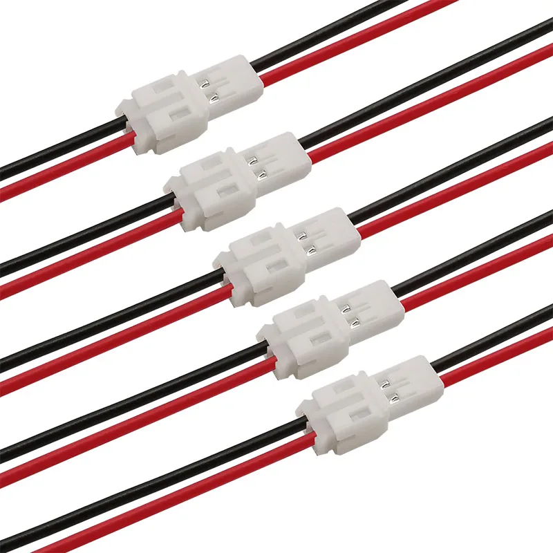 5Pair PH2.0 2Pin JST Wire Connectors Pitch 2.0mm JST 2P Micro Male Plug Female Jack DIY Electrical Cable Adapter 10/15/ 20CM