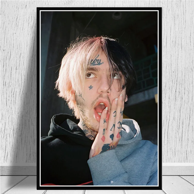 Lil Peep R.I.P Rapper Music Singer Star Fashion Icon Poster Wall Art Canvas Painting Wall Pictures For Living Room Home Decor