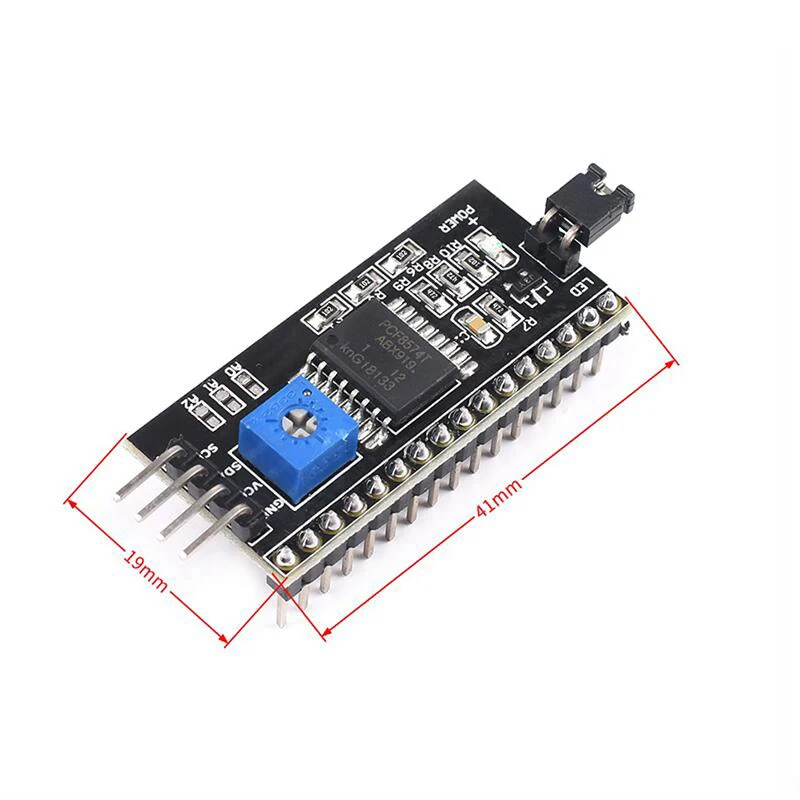 IIC I2C Port Papan Antarmuka Serial QGIS 1602 2004 LCD LCD1602 Modul Konverter Adaptor LCD Plat Adaptor PCF8574