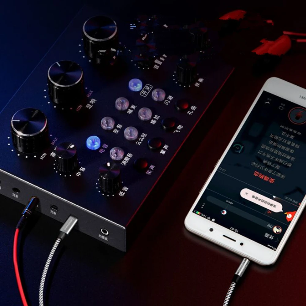 TRRS كابل 3.5 مللي متر ذكر إلى المصغّر usb صوت ستيريو HiFi كابل مع الفضة تصفيح النحاس الأساسية (ميكروفون متوافق) للهواتف