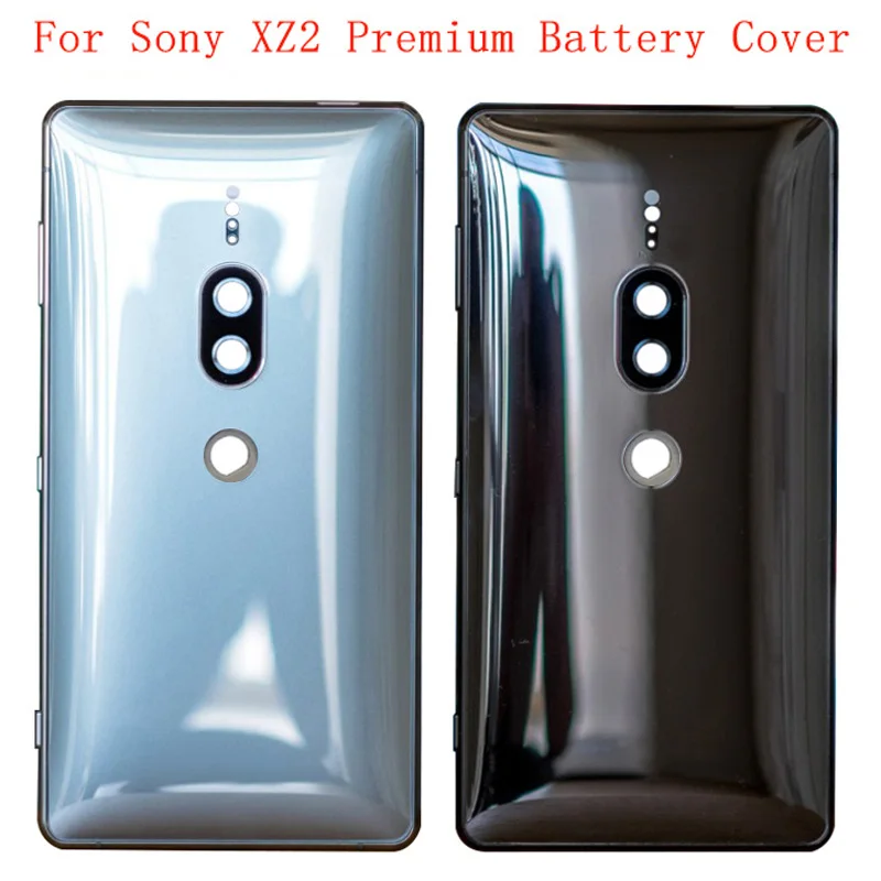 Battery Cover Rear Door Housing Back with Middle Frame For Sony Xperia XZ2 Premium Battery Cover Camera Frame Lens with Logo