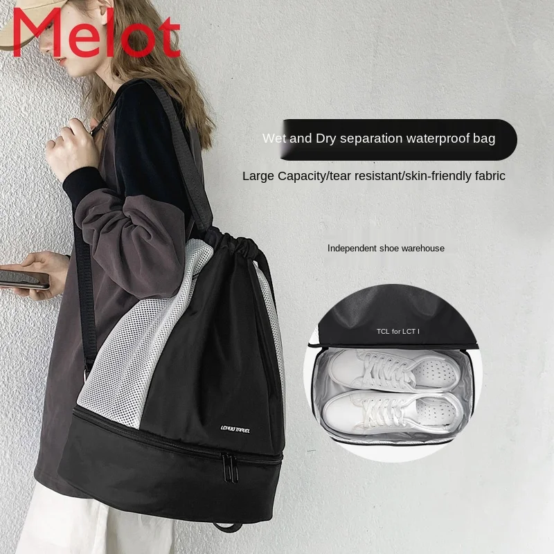 Gym Bag Dry Wet Separation Swim Bag Waterproof Beach Storage Sports Equipment Backpack Women's Small Bag Swimming Bag Portable