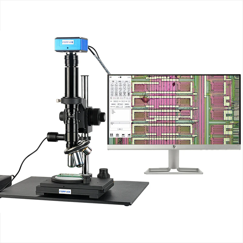 119X-7679X 2 Million Pixel Coaxial Photoelectron Microscope Infinitely Far Objective Can Take Photos and Video Measurements