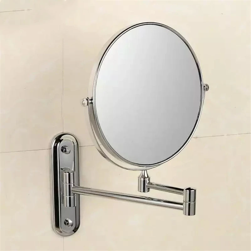 Black Makeup Mirror Brass 3 x Magnifying Bathroom Mirror Folding Shave 8 Inches Wall Mounted 360 Rotate Decorative Round Mirror