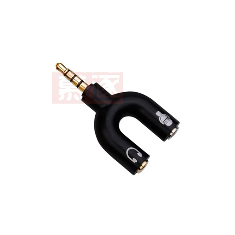 2PCS 3.5mm Stereo Y Splitter Audio Male to 2 Female Mic Headset Jack Plug Adapter New