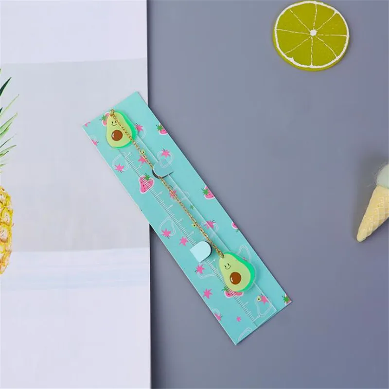 1Pcs Creative Cartoon Ruler Acrylic Transparent Multi-function Bookmark Student Stationery Ruler Small Ruler Wholesale