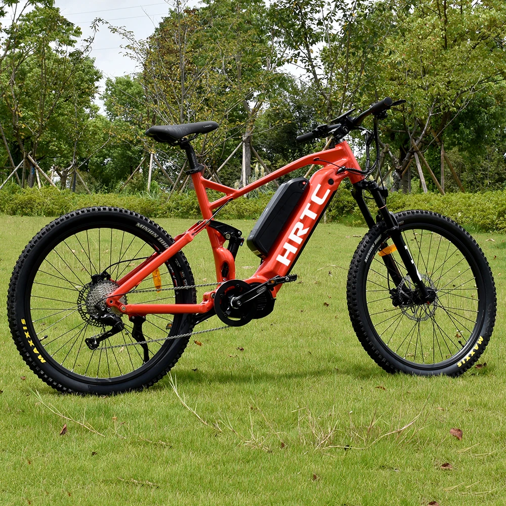 27.5 XC full shock electric mountain ebike bafang 48v1000w mid motor 48v31ah Li-ion lithium battery torque Cross Country  Emtb