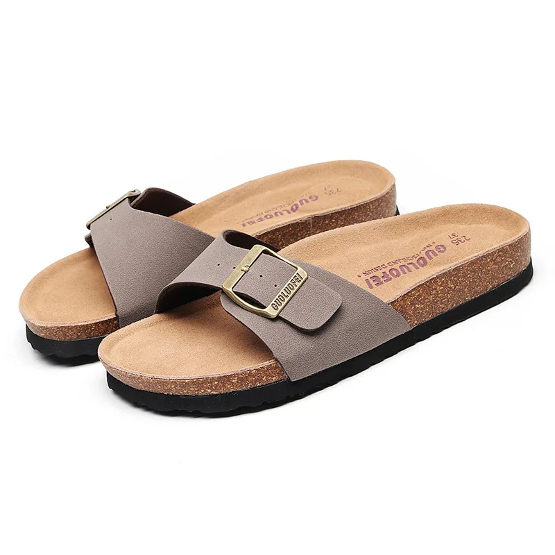 8 Style Cork Slippers Women's 2021 New Summer Fashion Flat Sandals Outdoor Antiskid Vacation Women's Beach Slippers Flip Flops