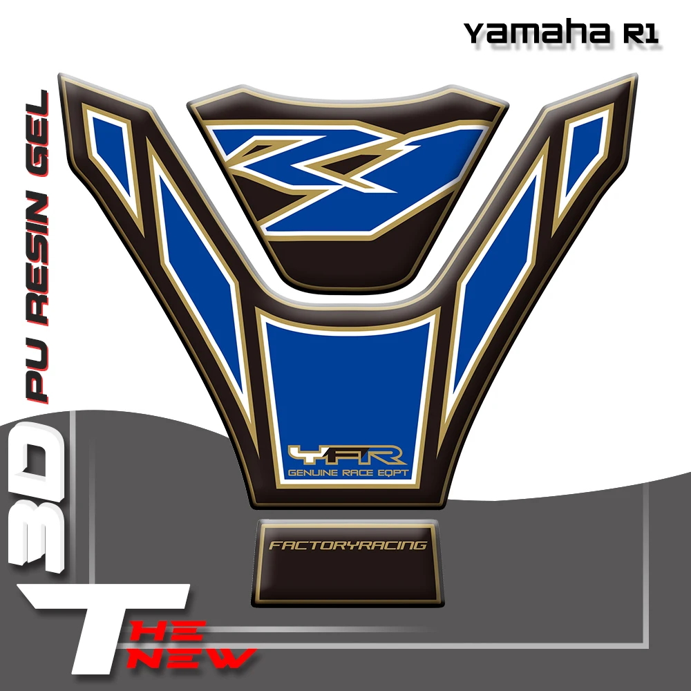 Hohe qualität Neue Motorrad 3D Emblem Tank Pad Schutz Aufkleber Aufkleber Tank Pad Protector Aufkleber Für Yamaha R1 2004 2005 2006