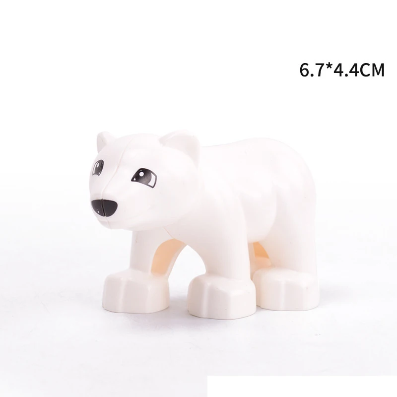 Animal Farm Series Dinosaur Tiger Lion Cat Dog Horse Deer Big Size Building Blocks Compatible with Zoo Bricks Educational Toys