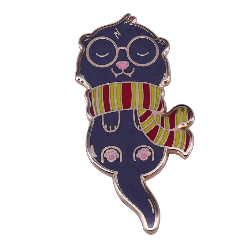 Wizarding school The Most Inclusive House Hufflepuff pinss magic Cat Mandrake Root Charms,Herbology,Potions-Spell Books brooch - view 3