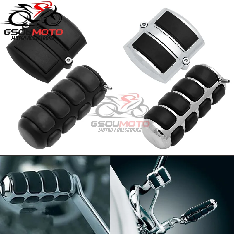 Motorcycle Chrome/Black Gear Shift Lever Peg + Rear Brake Pedal Cover For Yamaha Vstar 1100 650 Classic Custom 950 1300  XVS 400