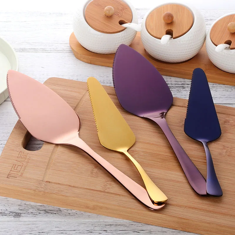 1pc/2pc/3pc Gold Stainless Steel Cake Shovel Knife Pizza Cheese Server Cake Divider knives Baking Tools Bakery Kitchen utensil