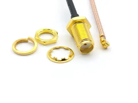 300pcs IPEX IPX U.FL a SMA Femmina Paratia di Montaggio Mini PCIe RG178 Cavo Adattatore