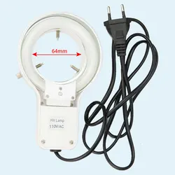 8W 110V / 220V Fluorescent Ring Lamp Microscope Illumination Top Light Source 64mm for Binocular Trinocular Microscopio