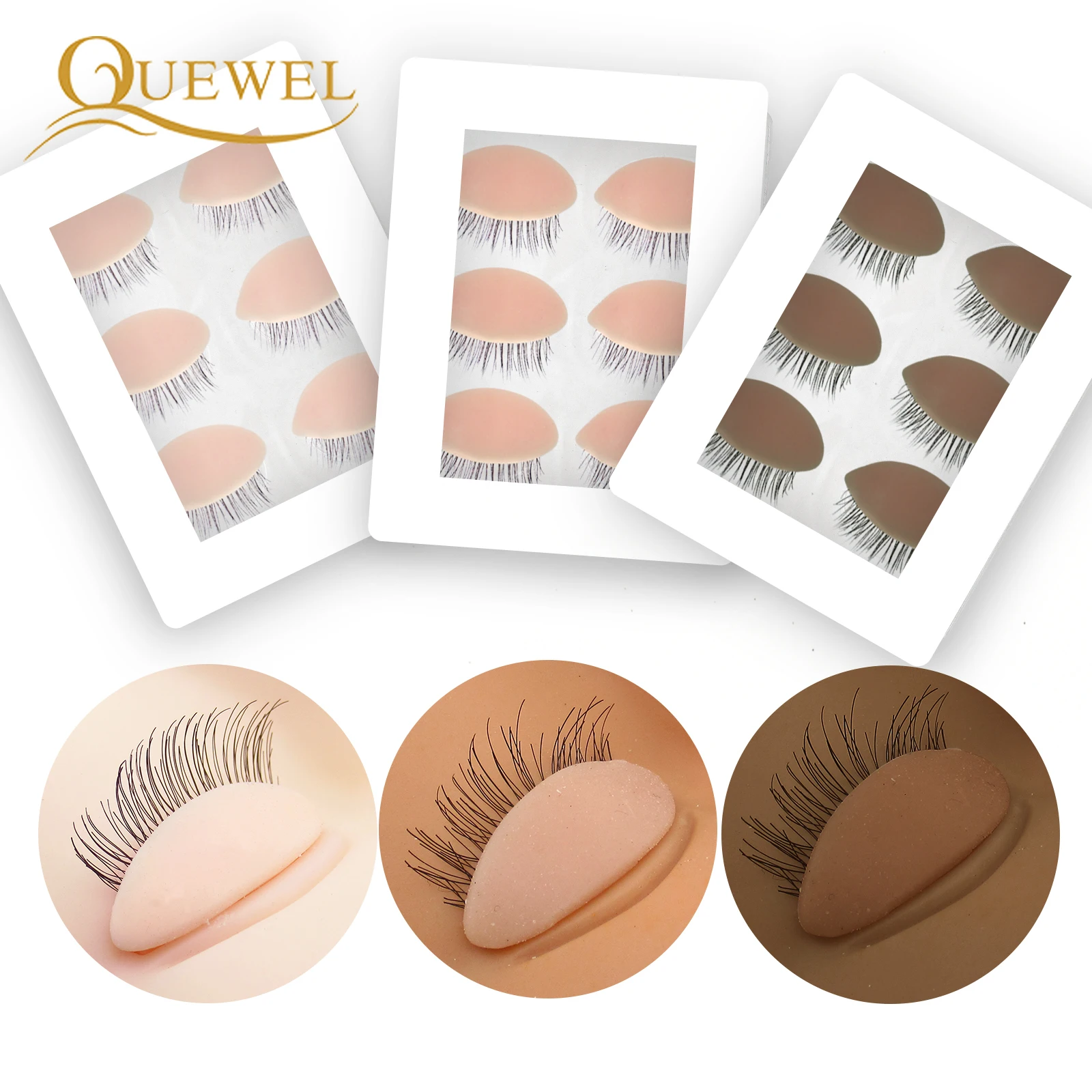 Ресницы для наращивания, манекен, 3 цвета