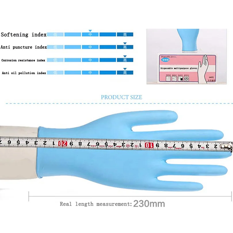 Luvas descartáveis de látex, branco, azul, nitrilo, para produtos de limpeza doméstica, lavagem industrial, luvas para tatuagem s, m, g, imperdível