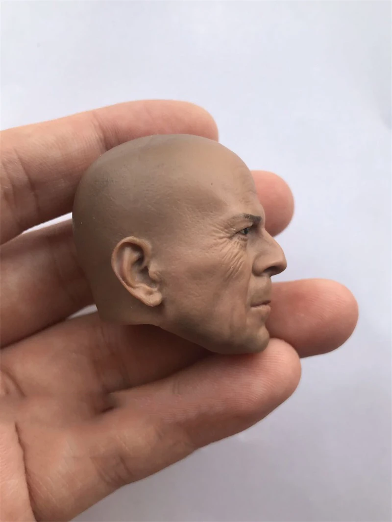 In Stock For Sale 1/6th Willis Detective Die Hard Bruce Normal Version Male Head Sculpture For Usual 12inch Doll Action Figure