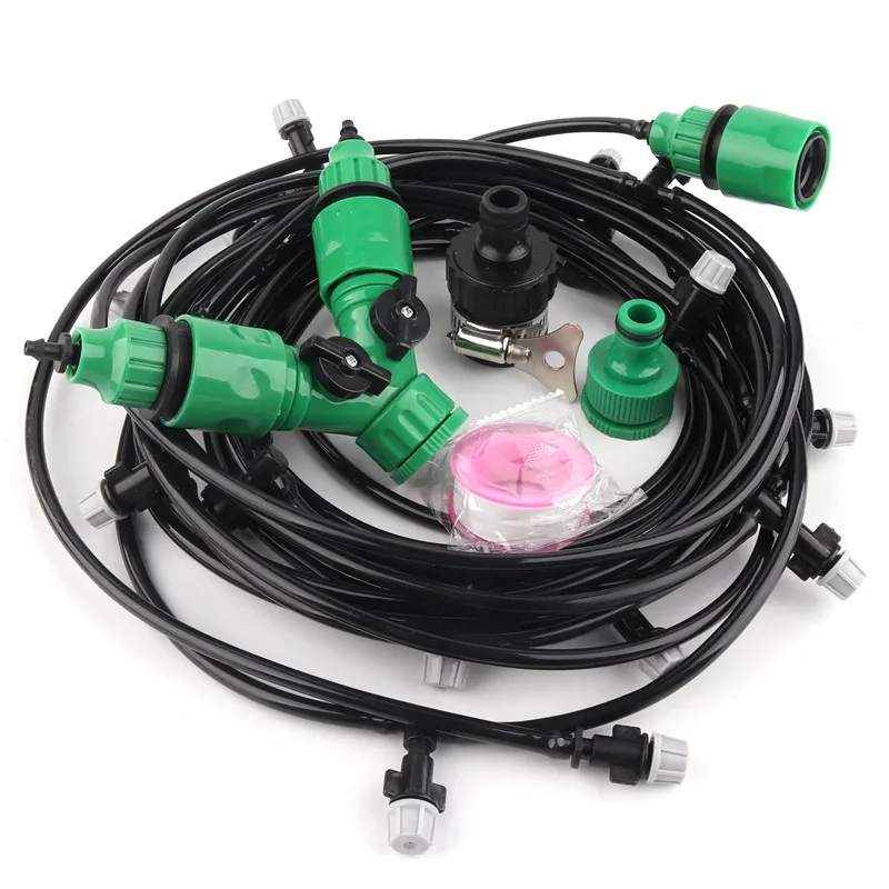 40m Garden Watering System Portable Automatic Drip Irrigation Kit Garden Watering Kits Site Dust Removal Cooling Spray Nozzle