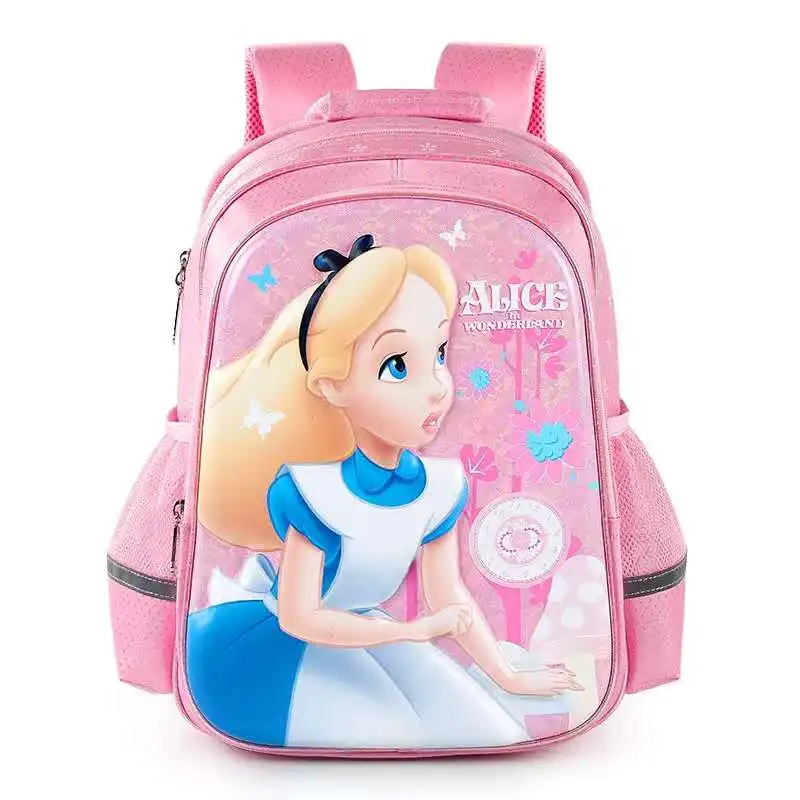 Disney Alice school bags for girls orthopedic breathable backpack super light primary school backpack for girls gifts mochilars