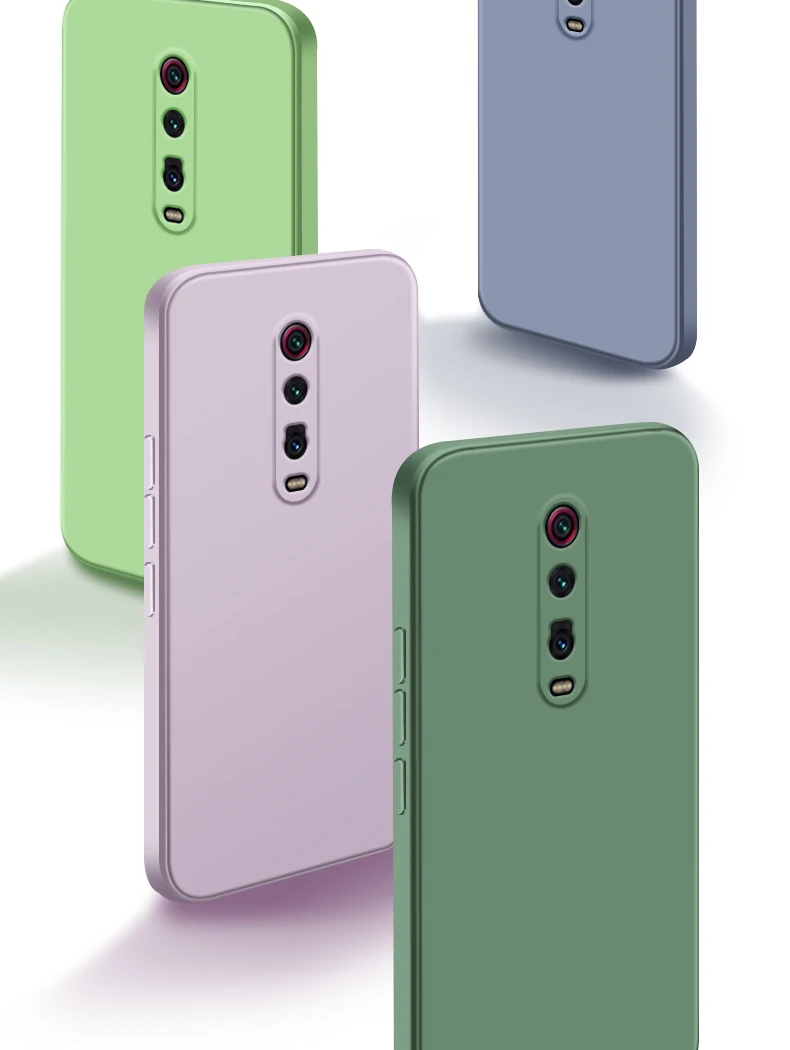 Original Square Liquid Silicone Case for Xiaomi Mi 9T Redmi K20 Pro Camera Lens Protective Soft Cute Phone Back Cover Mi9T 9TPro