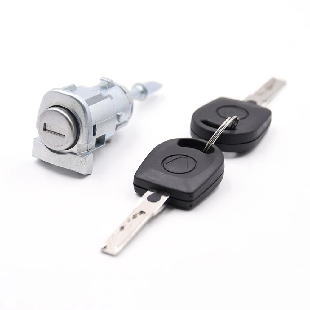 FOR VOLKSWAGEN GOLF IV BORA FOX POLO FRONT DOOR LOCK BARREL WITH 2 KEYS 1U0837168 1U0837167E 6Q4837167E Left and Right