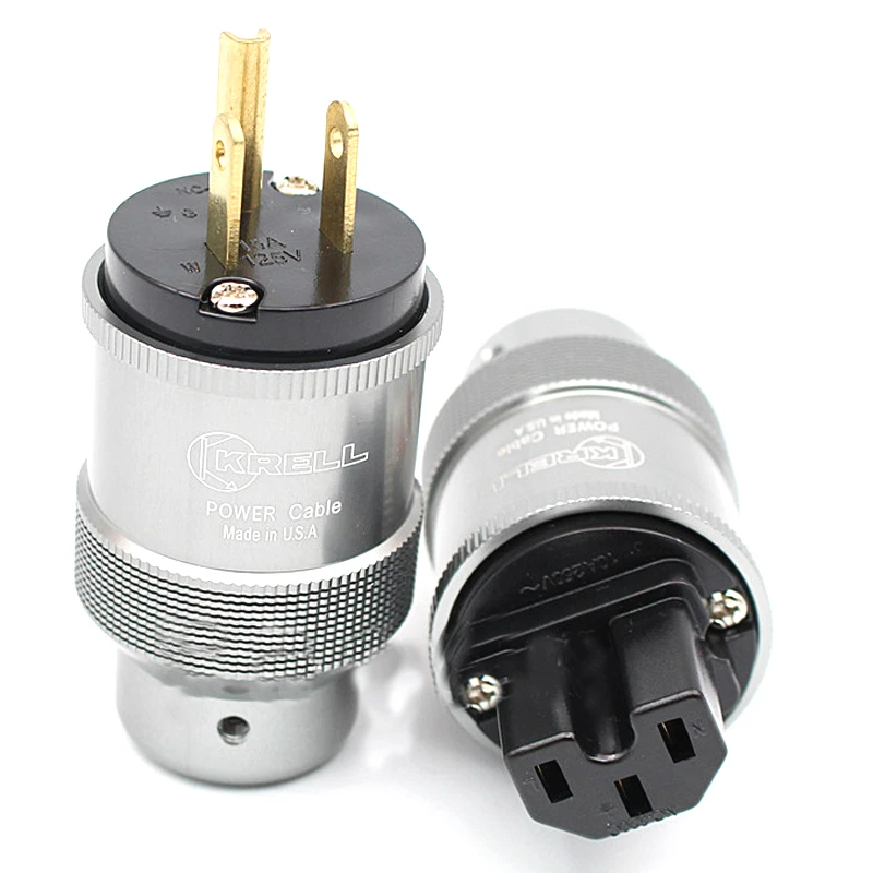 

Hallo-End KRELL Aluminium Legierung UNS Version Power Stecker IEC Kabel fr DIY HIFI Audio Kabel Adapter