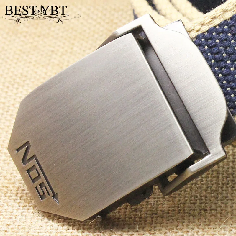 Best YBT Unisex Canvas Belt Alloy Automatic Buckle Belt Tactical Top Quality 4 mm Thick 3.8 cm Wide Casual Outdoor Unisex Belt