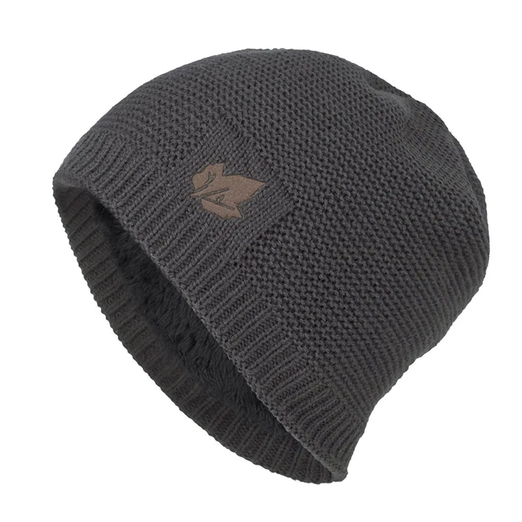 New Unisex Fleece Lined Beanie Hat Knit Wool Warm Winter Hat Thick Soft Stretch Hat For Men And Women Fashion Hats & Caps