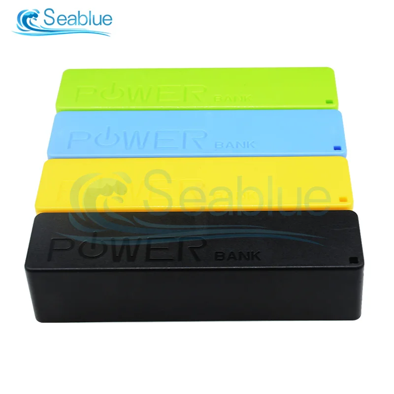 USB Mobile Power Charger Packing Box Battery Box 1 X 18650 DIY Portable Black White Pink Blue Yellow Green