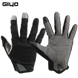 Giyo-guantes deportivos de dedo completo para Bicicleta, manoplas largas transpirables para ciclismo, pantalla táctil, Bicicleta de carretera, guante absorbente de golpes