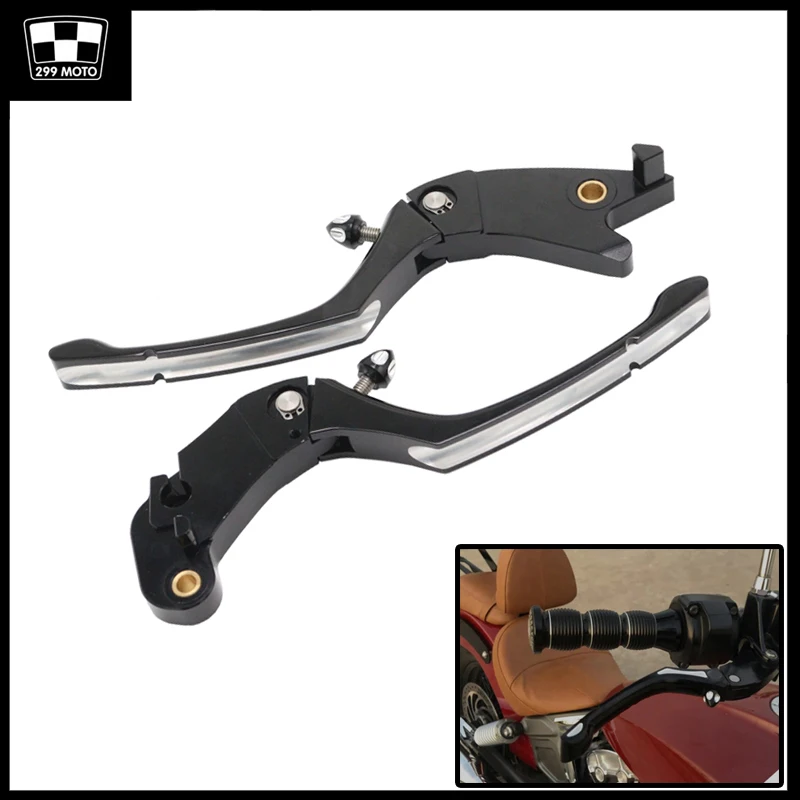 For Indian Scout Sixty Bobber 2015 2016 2017 New CNC Adjustable Brake Clutch Levers Personality Motorcycle Handlebar