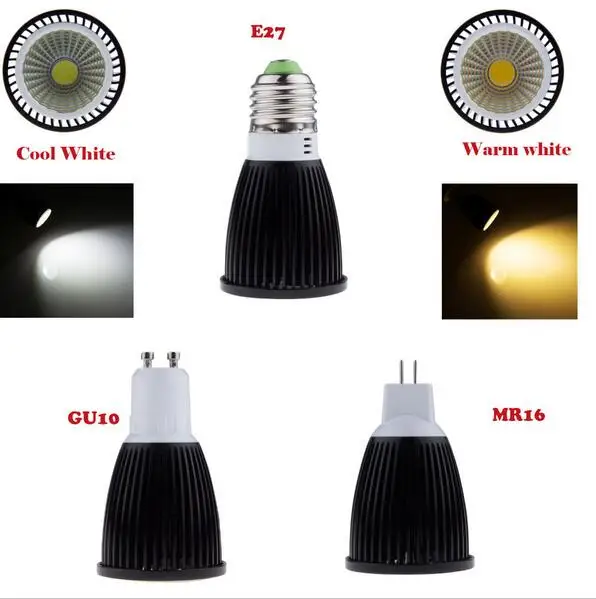 

Super Bright GU10 led Bulb Light Dimmable lampada Decoration Ampoule Warm/White 220V 9W 12W 15W cob E27 E14 GU5.3 MR16 led lamp