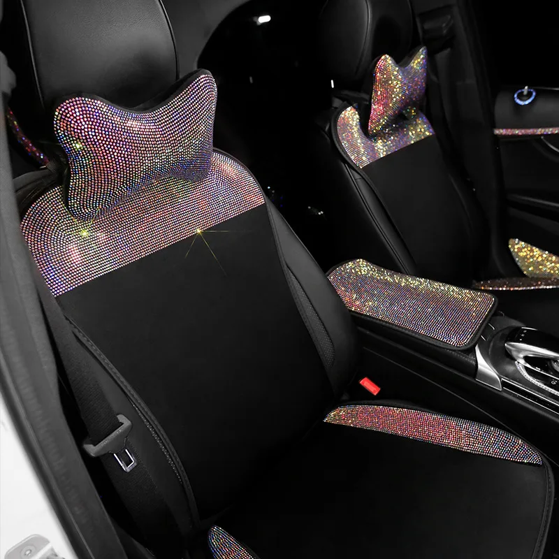 Car Seat Ice Silk Breathable Summer Cool Cushion Diamond-encrusted Original Ladies Four Seasons Universal Seat Cushion