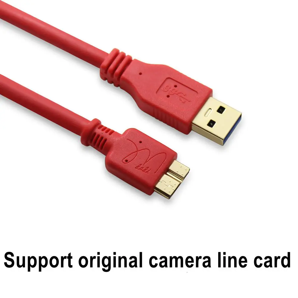 Micro B USB 3.0 Cable Camera Micro-B Angled Data Cable 3m/8m For SLR Canon 5d4 5DSR Nikon D800 D850 Support Original Camera Line