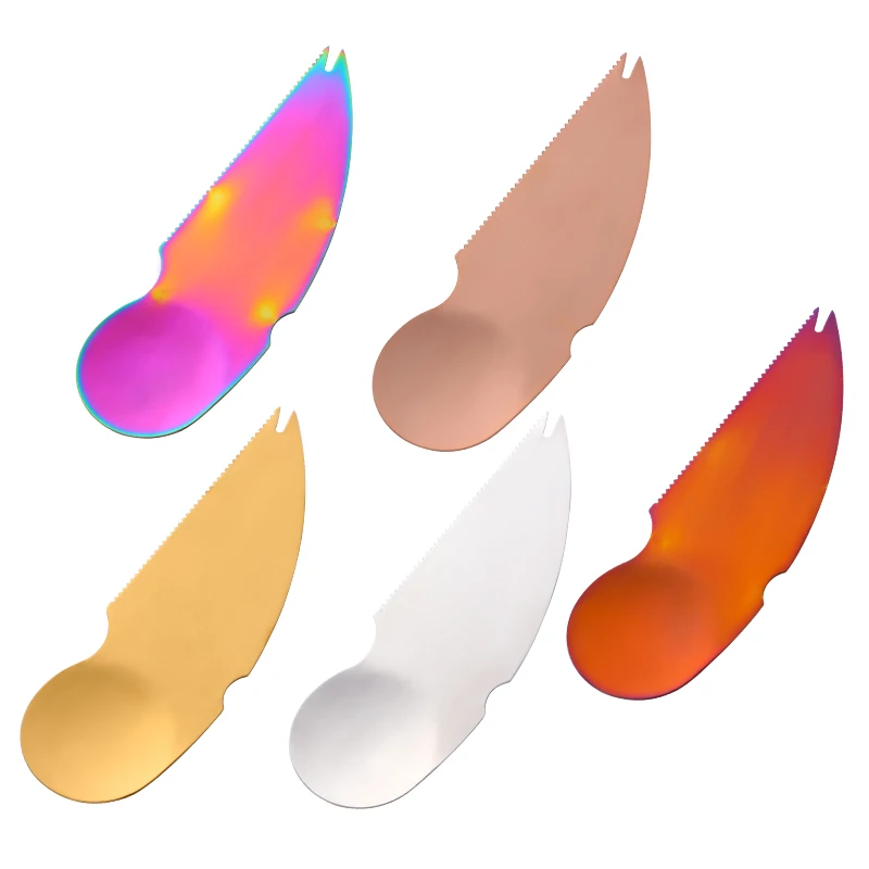 Fantastic Stainless Steel 2 In 1 Kiwi Easy Peelers Cutter Knifes Fruit Cutter Fruit Pulp Spoon Fruit Peeler Kitchen Accessories