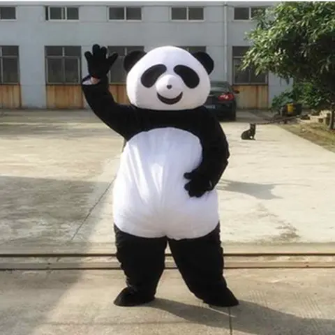 [Tml] cosplay corte panda urso mascote traje personagem dos desenhos animados traje de publicidade traje de festa animal carnaval